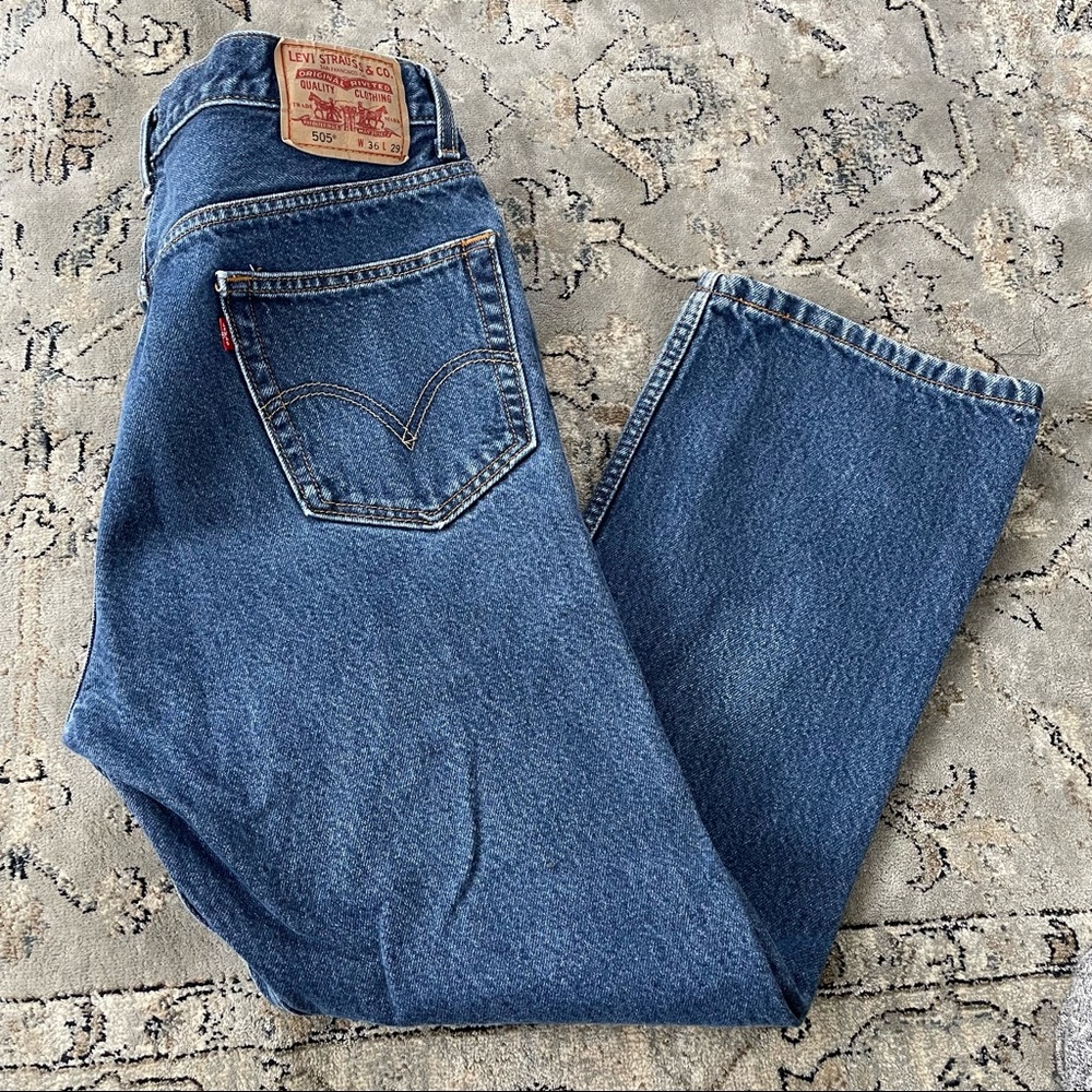 Levi’s 505 Regular Fit Red Tag Straight Leg Jeans